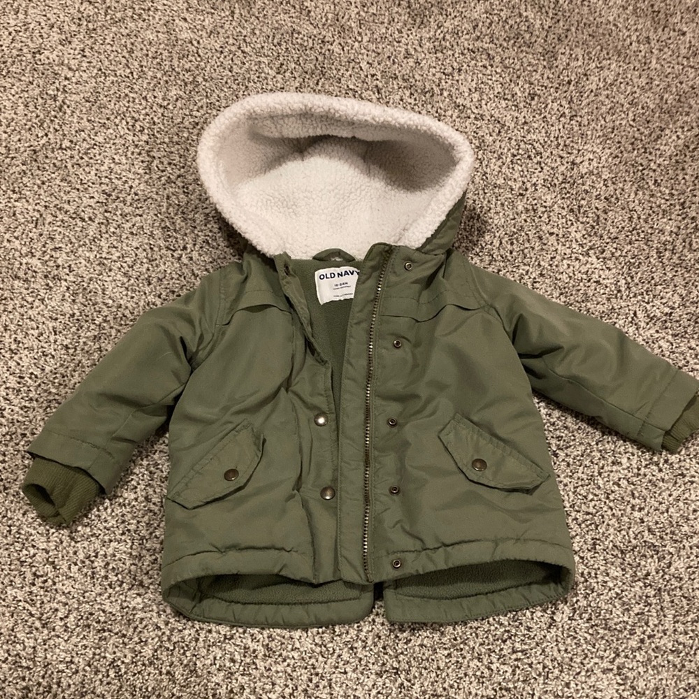Old Navy Olive Hooded Coat